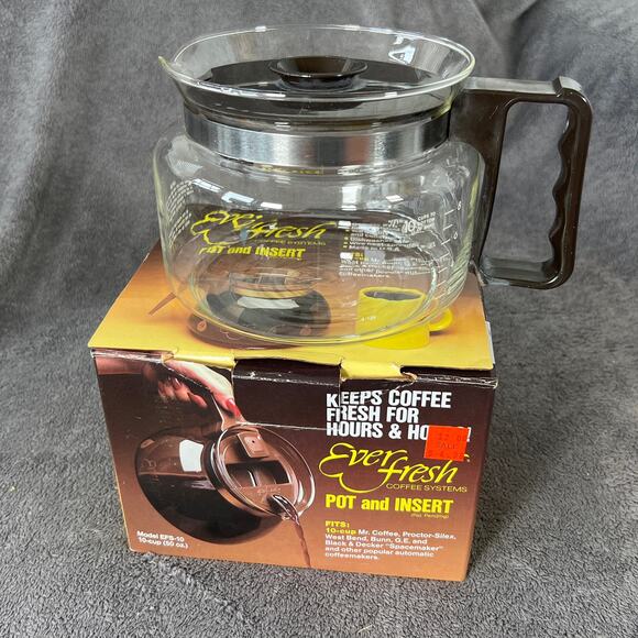 Vintage Ever Fresh Coffee Pot With Insert Pyrex 10 Cup - Picture 1 of 7